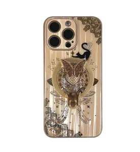 Butterfly Gold Ring Case for iPhone 16 - Gold