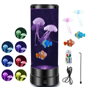 LED Jellyfish Lamp USB - 7 Color Changing Jellyfish Aquarium Light with Realistic Jellyfish Design for Home Office, Bedroom, and Living Room