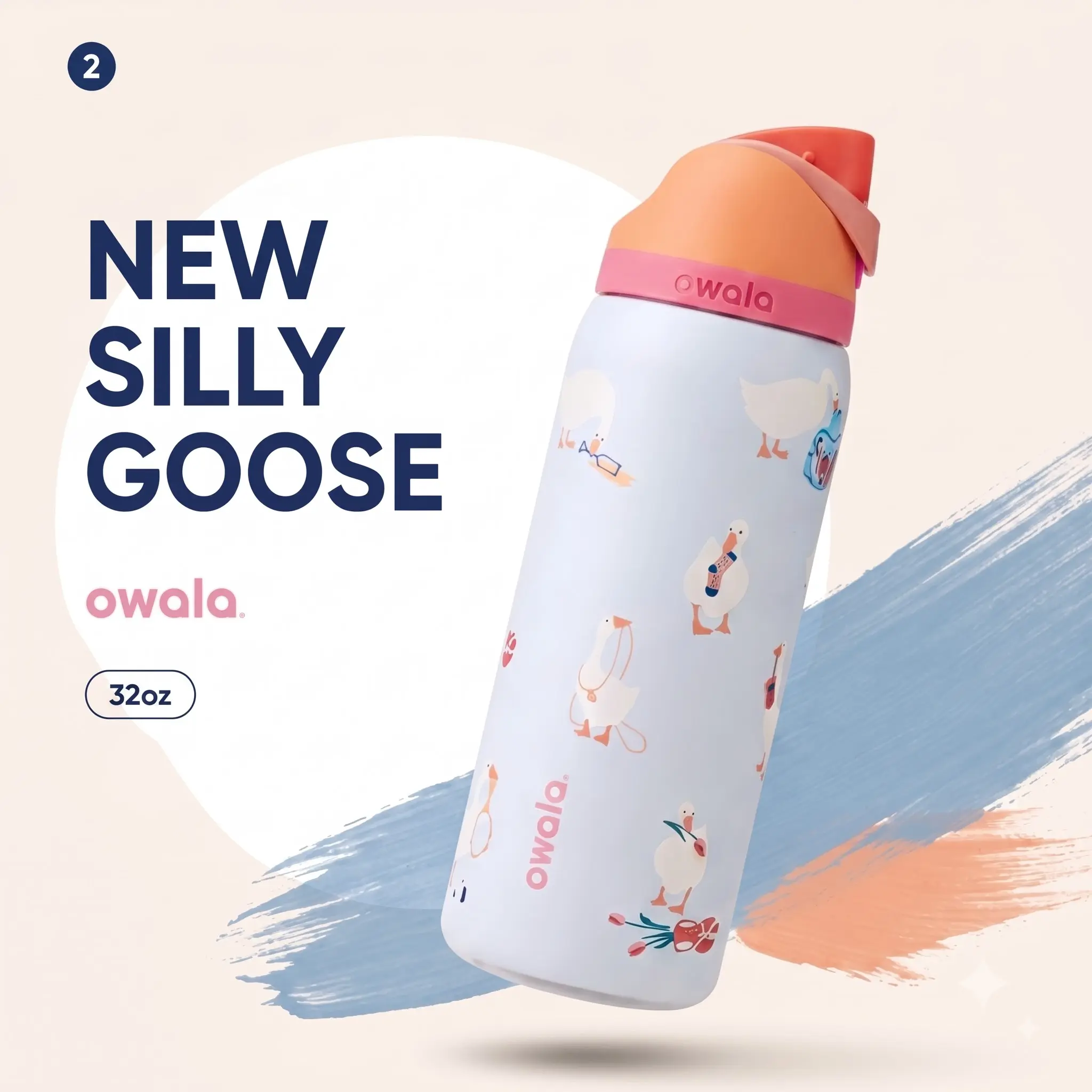 [VIRAL] Owala Silly Goose FreeSip Bottle 32oz – Premium Stainless Steel Tumbler