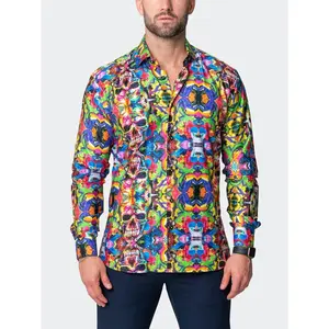 Maceoo Stretch Shirt | Fibonacci AcidSkull Multi