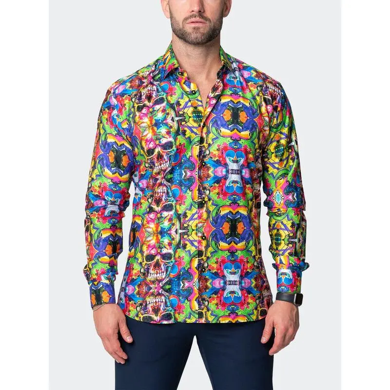Maceoo Stretch Shirt | Fibonacci AcidSkull Multi