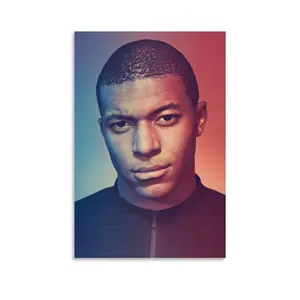 Football Sports Kylian Mbappe Poster Picture Art Print on Canvas Home Room Decor Mural