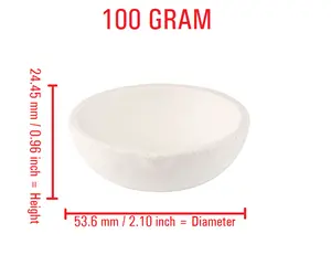 100 Gram Ceramic Crucible Melting Dish | Torch Casting Jewelry Gold Silver Refining