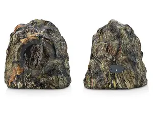 iHome Rechargeable Bluetooth Outdoor Mossy Country Camo Rock Speakers Set of 2 iHome Rechargeable Bluetooth Outdoor Mossy Country Camo Rock Speakers Set of 2