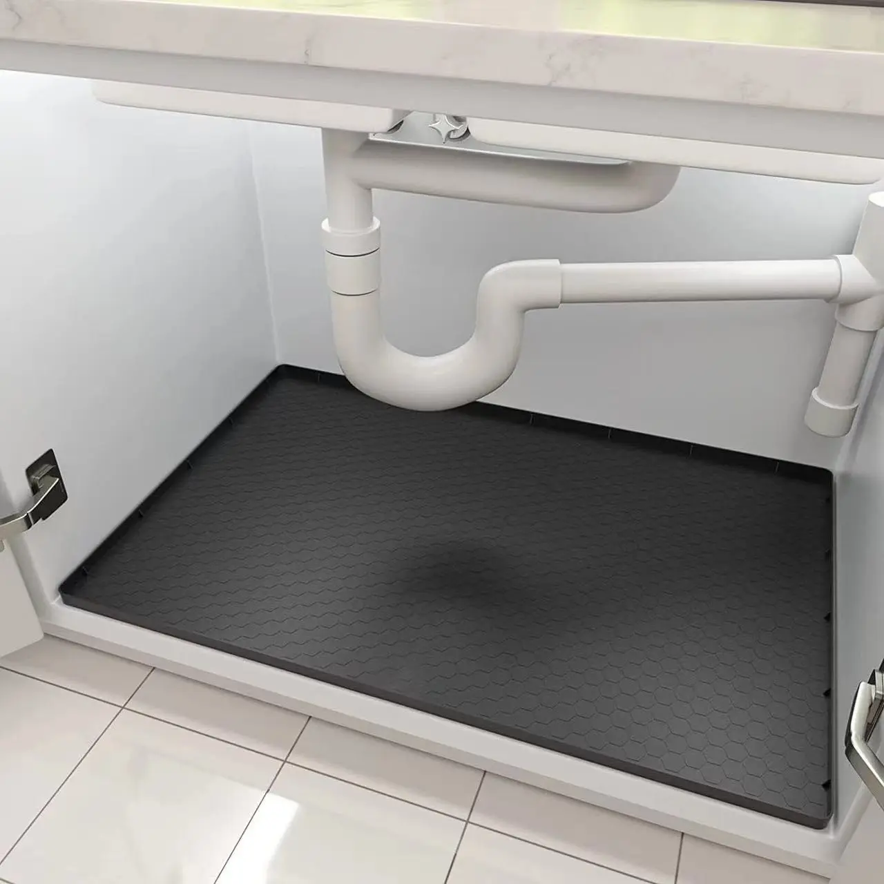 Waterproof Silicone Sink Pad, Kitchen Sink Protector, Shelf Liner Organizer, Cabinet Water Tray, Water Splash Proof, Water Splash Guard, Home, Household Items, Various Sizes Available