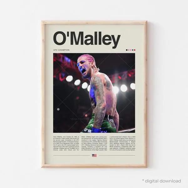 Suga Sean O'Malley Mma Fighter Poster - Official Wall Art For Fans
