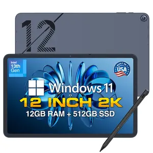 Fusion5 Helios 12 Windows Tablet – 12” 2K Touchscreen, 12GB RAM, 512GB SSD, Intel N100, Interactive Stylus Pen Included