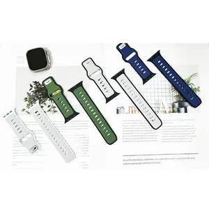 Applicable to S10 Apple Strap S9 Watch iwatch10applewatch9 silicone two-color new fashion bracelet
