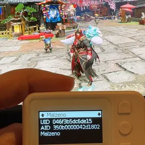 Flashiibo Pro NFC Emulator, NFC Tag Emulator, 3000+ Saves, Unlimited Rewrite, Auto UID Regen, 1.4" OLED Screen, Compatible with 50+ Games on Switch 1 & 2