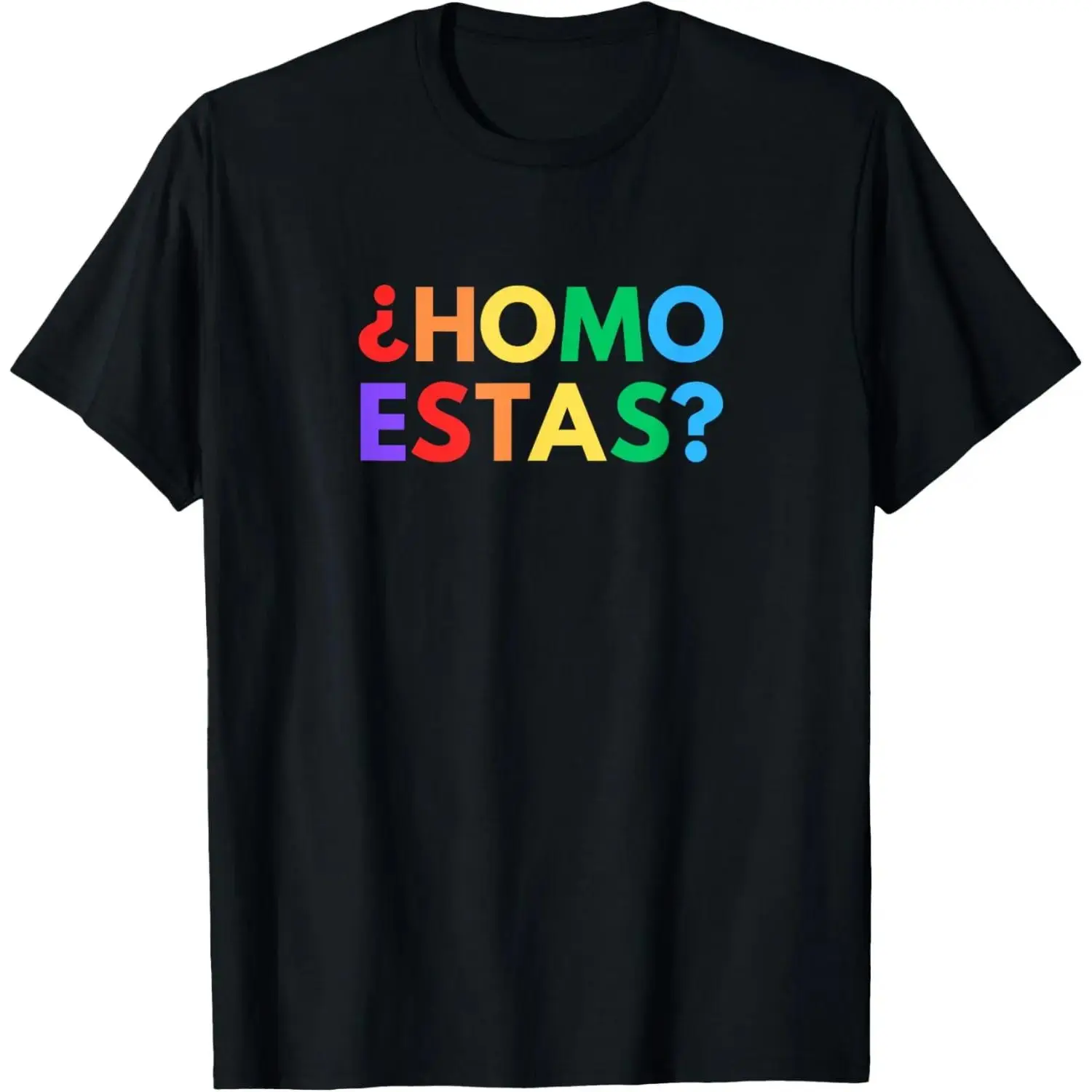 Funny Spanish Gay Pride Novelty T-Shirt with Y2K Meme and LGBTQ Plus Graphics Pure Cotton Short Sleeve Unisex Gift Idea