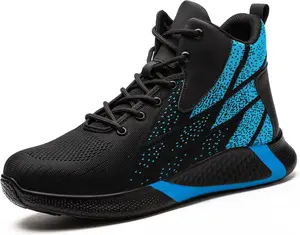 Steel Toe Shoes for Men Women Work Indestructible Safety Shoes Work Slip Resistant Protected Steel Toe Lightweight Safety Sneakers Fashion Safety Industrial Shoes Boy Footwear Closed Walking Shoes Worker Comfort