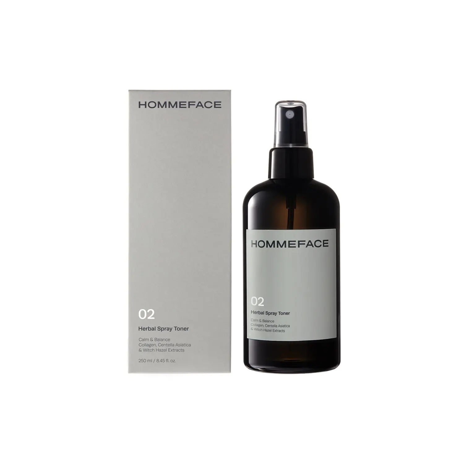 HOMMEFACE Men's Herbal Spray Face Toner - Alcohol-Free, Hydrating and Balancing Facial Mist with Witch Hazel, CICA Extract, Anti Aging, Aftershave, for All Skin Types, Perfect Gifts for Men