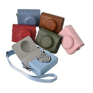 PU Leather Camera Case Bag for Canon SX740 HS SX730 G7X Mark II III G7X2 G7X3 Panasonic LX15 LX10 Sony ZV1II ZV1F