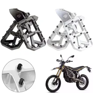 Foot Pegs for Surron Ultra Bee, Colored Nail CNC Aluminum Alloy Foot Pedals, Anti-Slip Wide Footrests Pedal Rests for Sur Ron Ultra Bee Electric Dirt Bike, E-Moto Motorcycle Modified Accessories, Off-Road Replacement Upgrade Parts, Bike Gift