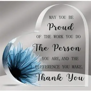 Coworker Gift Acrylic Thank You Gift Employee Appreciation Gift for May You Be Proud of the Work You Do Sign for Retirement Goodbye Farewell Gift Inspirational Paperweight Keepsake