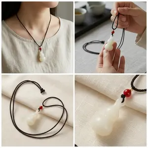 Letitdao An Amulet from the Earth Real Jade "Hulu" Pendant An Ancient Luck Symbol for Modern Life