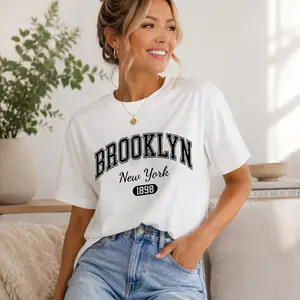 Plus Size, Plus Size Letter Printed T-shirt, Short Sleeved Round Neck Casual Top, Summer and Spring, Women's Oversized Clothing Womenswear Essential