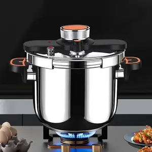 Stainless Steel Pressure Cooker, 1 Count 5L Safety Explosion-proof Design Pressure Cooker, Suitable for Induction and Gas Stoves, Home Use Cookware