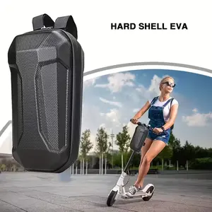Adjustable 3L/4L Capacity Scooter Handlebar Bag, Hard Shell Eva Material, Waterproof Dustproof, Large Storage for Electric Skateboard