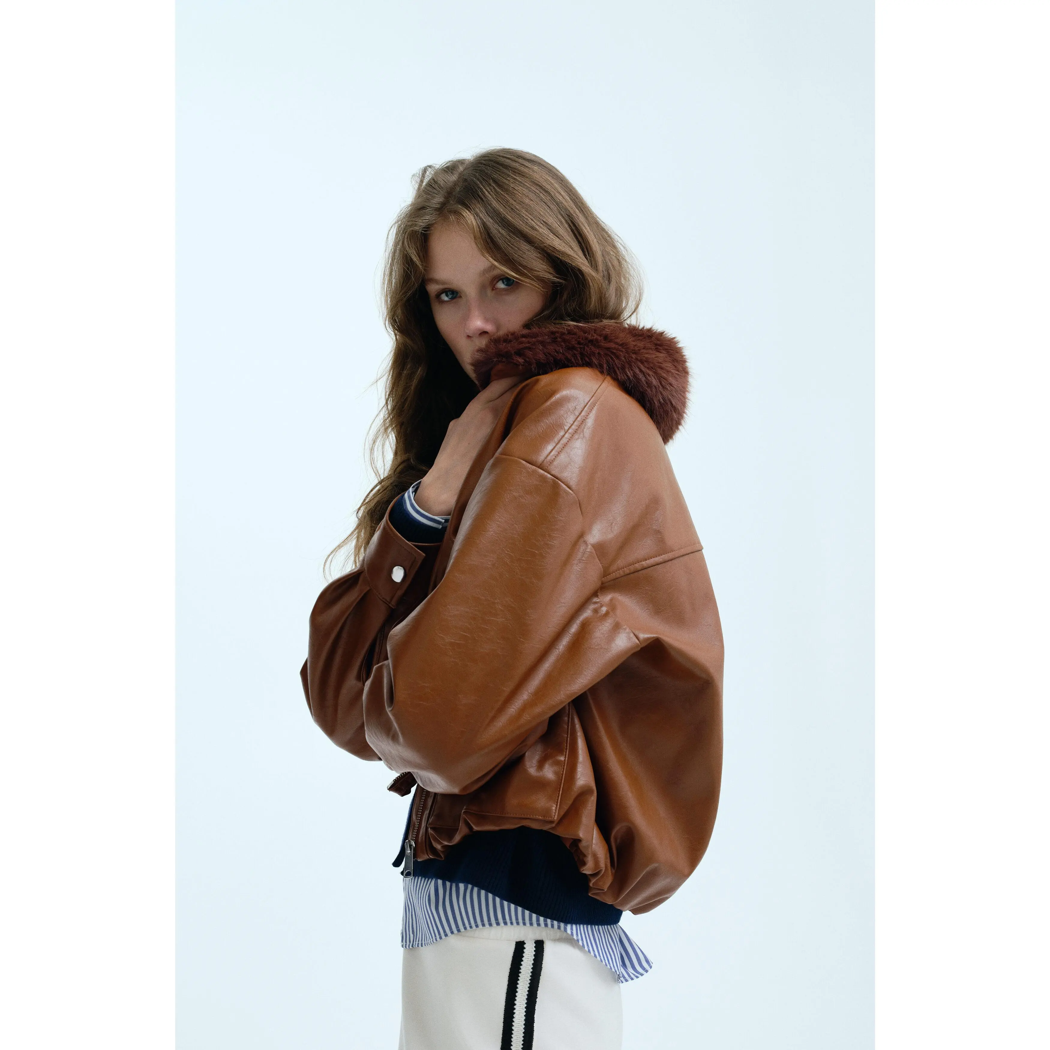 H&M Fluffy-collared jacket