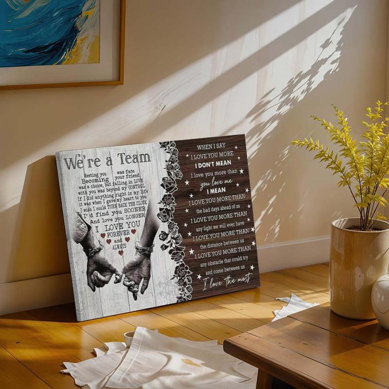 NBHYK personalized couple poster, suitable for couples and married couples, perfect for Christmas, birthdays, and anniversaries.  Customizable canvas print wall art decoration, home decor, suitable for bedrooms and living rooms.