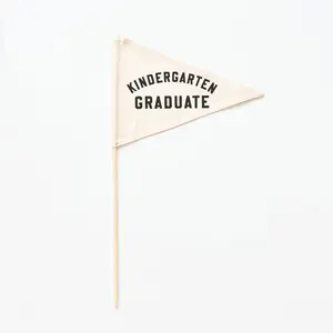 Kindergarten Graduate Flag {Black}
