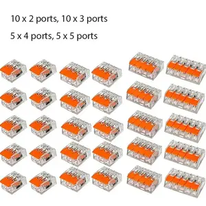 30pcs 32a Cable Connectors, Compact Plug, Quick Cable Connectors, Quick Snap Connector, Detachable Connector, Touch Connection, Durable & Efficient Electrical Accessories, Durable Reliable Connectors