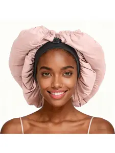 Cross-border Hot-selling High-elasticity Icesilk Fabric High-end Women's Long Braid Dirty Braid Hair Band Sleep Cap