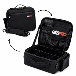 Mini Mobile Station backpack – Professional All-in-One Mobile Workstation with – Hair Stylist Travel Case for Tools, Water-Resistant Barber Briefcase (Black)