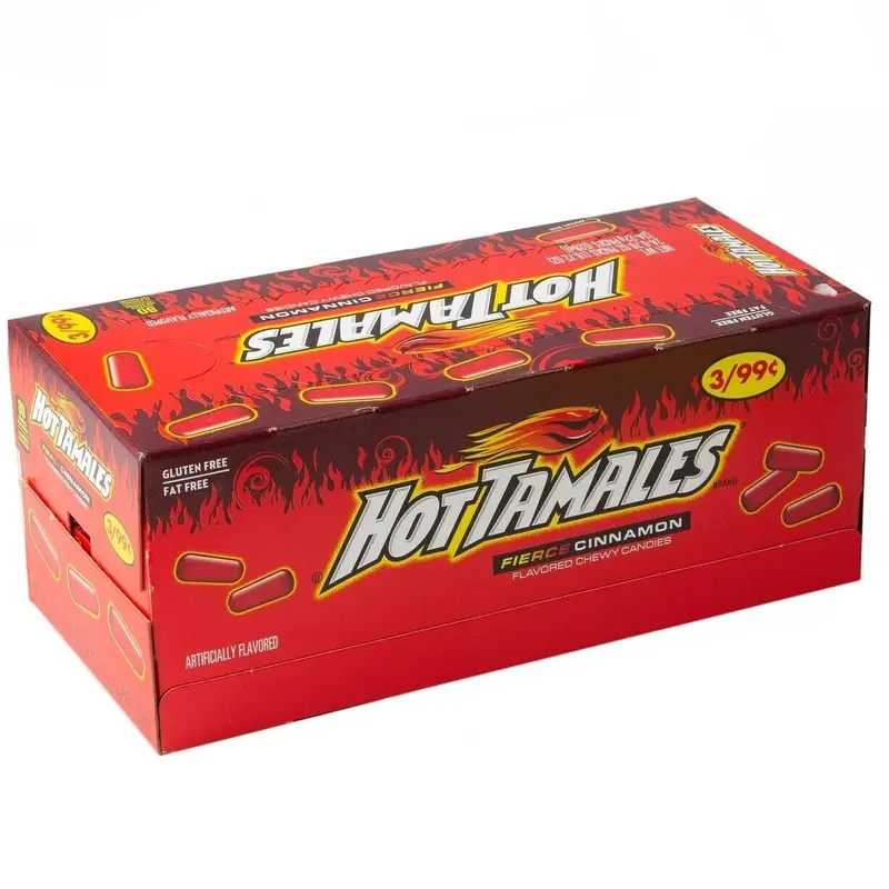 Hot Tamales Fierce Cinnamon Chewy Candys 24 Pack