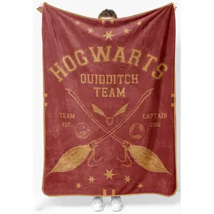 Jay Franco Harry Potter Quidditch Team Plush Throw Blanket