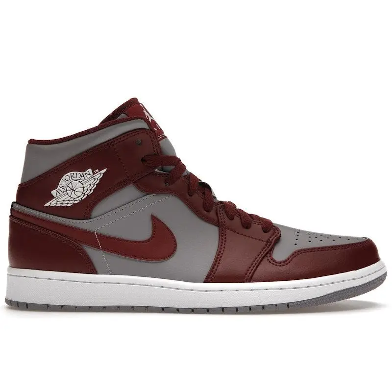 Jordan Men's 1 Mid Cherrywood Red, from StockX