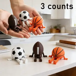 Fun Sports Ball Statue Figurine, Car Decor, Home Decoration, Office Ornament, Ideal Gift for Graduation, Father's Day, Christmas