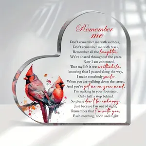Sympathy Gifts, Acrylic Heart Memorial Gift Bereavement Gift Condolences Gift Sympathy Table Decorations Loss of Loved One of for Table Centerpieces Remembrance
