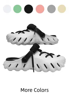 6 Colors Optional Unisex Garden Clogs Lace Up Closed Toe Two Wear Thick Sole Outdoor/Beach - EVA Plastic, Anti-Slip Lightweight Breathable