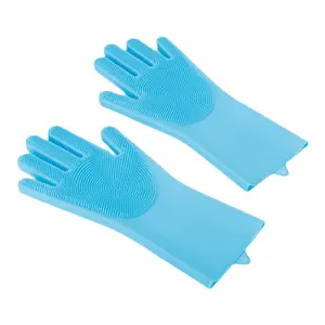 Pet Bathing Massage Hair Removal Glove Bath Brush Dog Bath Brush Massage Brush High-Quality Silicone Pet Glove Brush Grooming Supplies