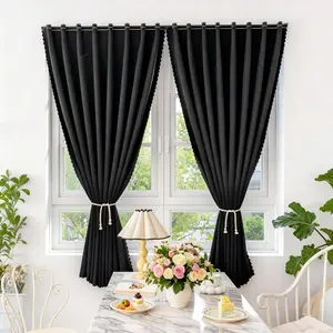 2 Panel 35" W x 40" L No Drill Adhesive Window Blackout Curtain Blackout Blinds Temporary  Thermal Insulated Window Shades Cover for Patio Kitchen Front Sliding Door Bedroom