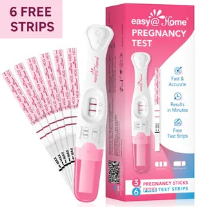 Easy@Home Pregnancy Test Sticks (3 Pack) + 6 FREE Test Strips - Early Detection, Clear Results in Minutes, Easy at Home Midstream Tests for Women