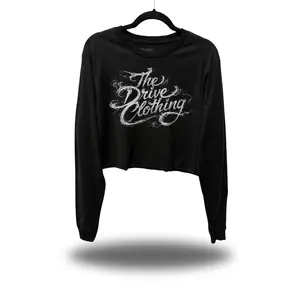 THE DRIVE CLOTHING SMOKE CROP LONG SLEEVE TEE