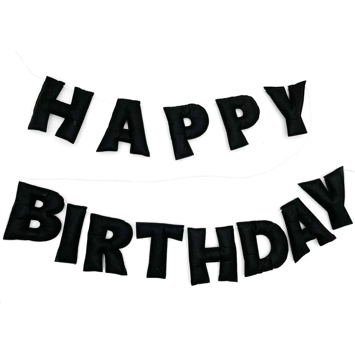 Black Happy Birthday Banner