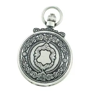 Charles-Hubert- Paris  47mm Quartz Pocket Watch - Antique Chrome