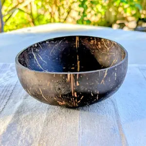 Earth Woven Coconut Bowls - Eco-Friendly Breakfast & Snack Bowls for Nuts Popcorn - Zero Waste Sustainable Kitchenware