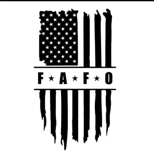 Fafo USA American flag vinyl decal sticker 5"