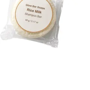 Rice Milk Glow Bar Soap, Multi-Use Shampoo & Body Cleansing Bar for Gentle Hair & Skin Care