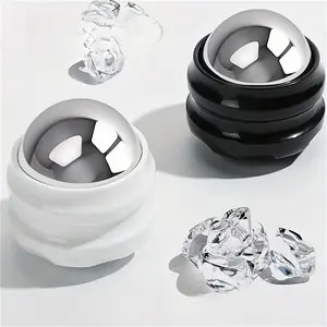 Stainless steel roller massage ball set with convex base hot and cold dual purpose yoga fascia soothing face shoulder back foot multi-part massage tool