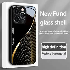 Gradient Honeycomb Pattern iPhone Case, Premium Feel, Business Style, Protection, Fits New Glass Cases, Models 16/15/14/13/12/11/x/XR/XS Max/7/8/7p/8p