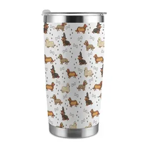 Dachshund Pet 40oz Tumbler, Cute Dog Halloween Tumbler, Double Silver-Edged 20oz Tumbler ,Doxie Owner Gift Tumbler, Stainless Steel Tumbler, Dachshund Lover Gift Tumbler