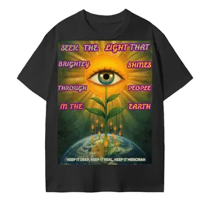 SEEK THE LIGHT Unisex Seamless Cotton T-Shirt