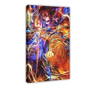 Zenitsu Vs Kaigaku Poster, Demon Slayer Infinity Castle Wall Art, Anime Print