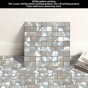 10 pieces of self-adhesive PVC floor sticker - Decorative Stickers, Kitchen Bathroom Decoration, personalized art pattern leather texture, suitable for kitchen, bathroom, living room, office - easy installation, home/commercial, ground renovatio